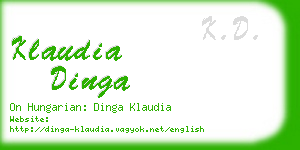 klaudia dinga business card